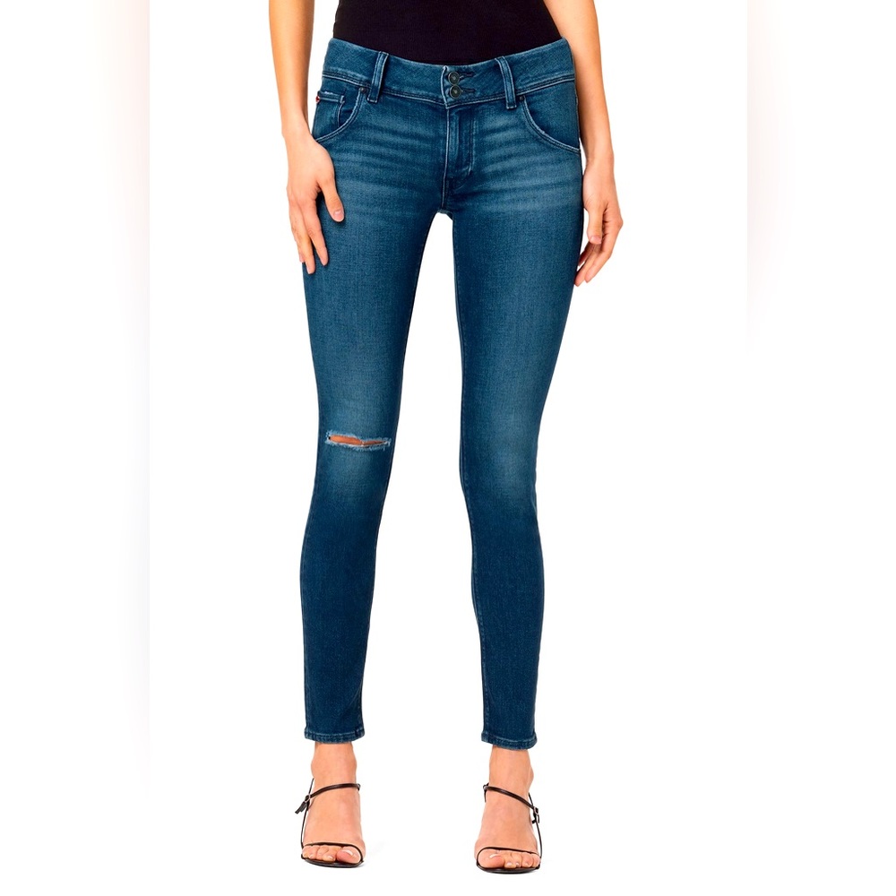 Hudson Mid-rise Skinny Jean, Signature Stretch Denim, 24